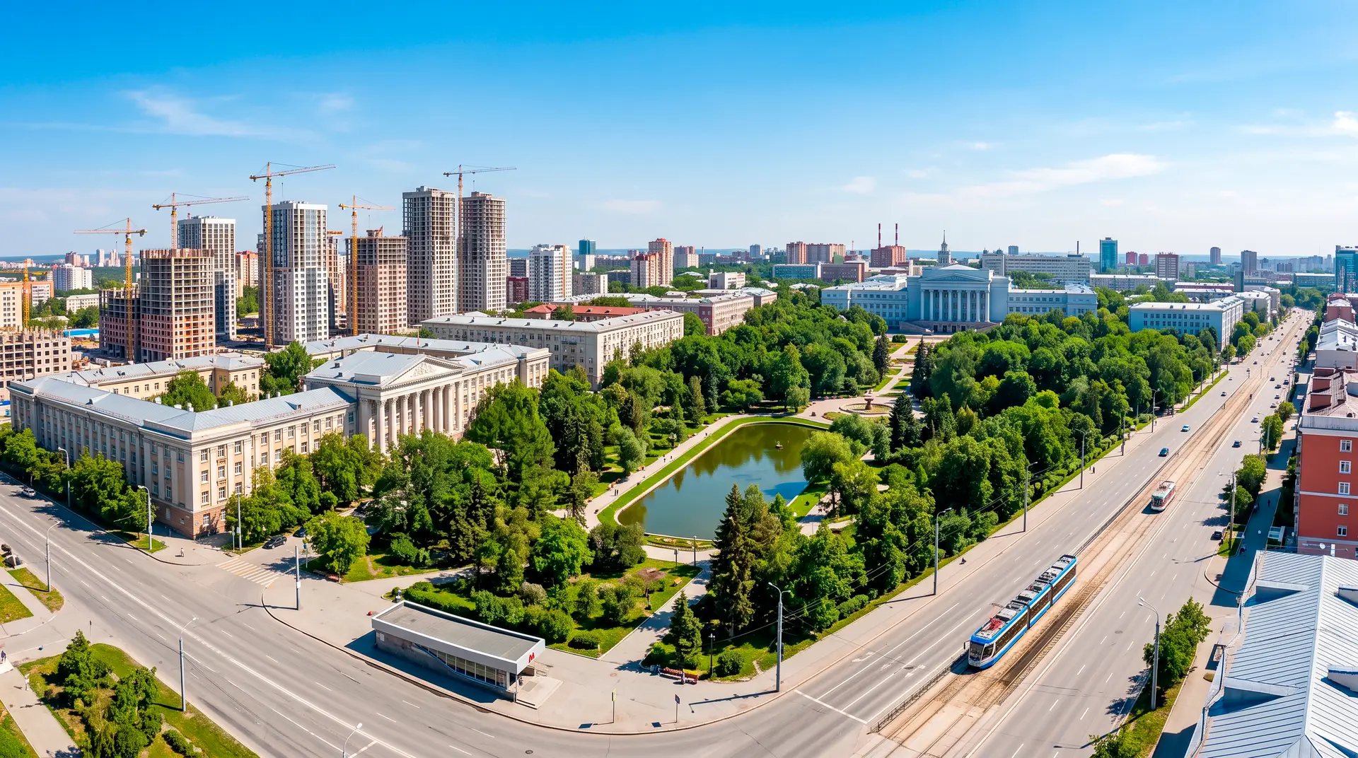 Панорама Втузгородка — интеллигентный микрорайон с вузами, дендропарком и активной реновацией